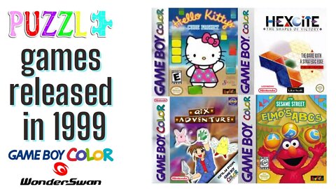 1999 released games- Puzzle Games - Gameboy Color - WonderSwan