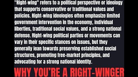 WHY YOU'RE A RIGHT-WINGER