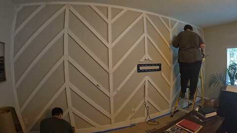 Installing Chevron Pattern Accent Wall