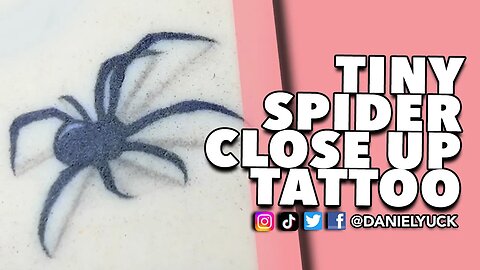 Tiny Spider Tattoo Close Up