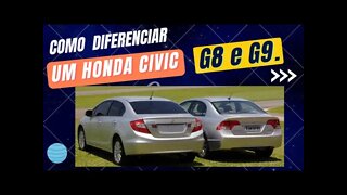 Dicas para você diferenciar um Honda Civic geração 8 da Geração 9