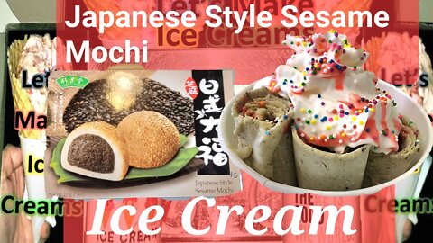 Japanese Style Sesame Mochi Ice Cream