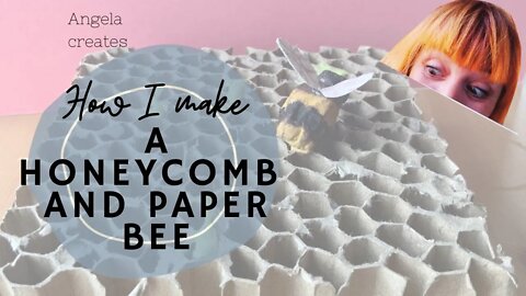 RECYCLED ART | HOW I MAKE A HONEYCOMB & PAPER BEE | POSCA | how to paint a bee with qor watercolors