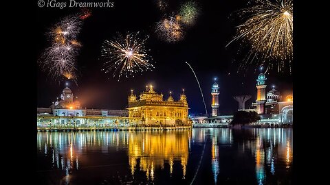 Fireworks at golden temple(India)