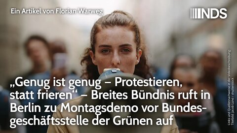 Genug ist genug – Protestieren, statt frieren – Bündnis ruft zu Demo vor Geschäftsstelle der Grünen
