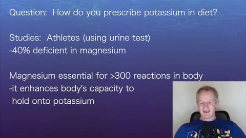 Paul Mason 3: MAGNESIUM supplementationcan be helpful in maintaining critical potassium levels