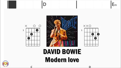 DAVID BOWIE Modern love - (Chords & Lyrics like a Karaoke) HD