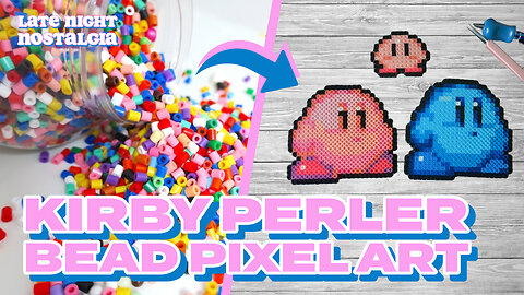 Kirby Perler Bead Pixel Art | Retro Video Game Perler Beads