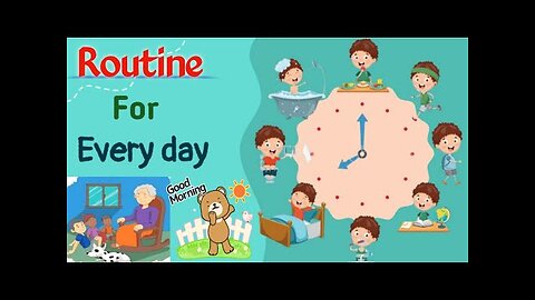 Daily routine vocabulary for kids -- simple English learning - My Day