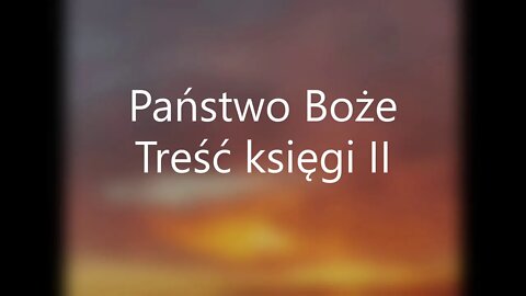 Państwo Boże- Treść księgi II