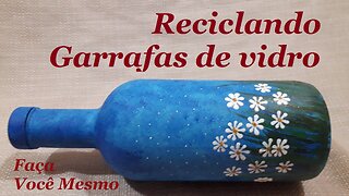 GARRAFA DECORADA - PINTURA COM FLORES @lucibuzo ​