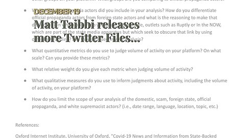 Matt Taibbi releases more Twitter Files…