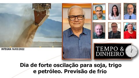 Dia de forte oscilação para soja, trigo e petróleo. Previsão de frio