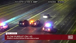 Suspect taken into custody after pursuit along I-10, US60 with children in the vehicle