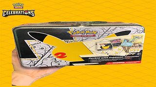 Opening Pokemon Celebrations Collector's Chest Lunch Box