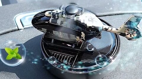 Automatic Rotation Car Solar Air Freshener Helicopter Model