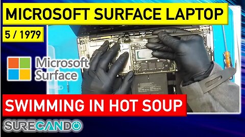 Rescue attempt on Microsoft Surface Laptop 5_ Spilled Soup & LCD Repair