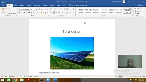 Solar Design course part 1