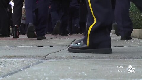 Other agencies filled in Wednesday to fight fires in Baltimore, while BCFD attended funeral for three of their own