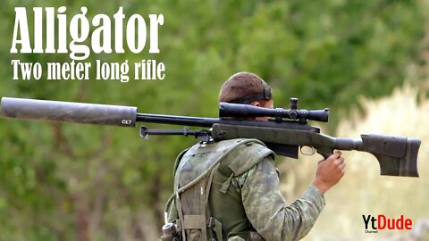 Alligator : Two meter long rifle in terrible Ukrainian hands.