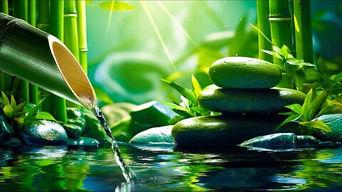 Bamboo Water Piano - Relaxing Melodies, Stress Reduction, and Peaceful Sleep 🌿