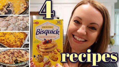 4 *MORE* BISQUICK RECIPES | EASY BREAKFAST, DINNER AND DESSERT RECIPES USING BISQUICK