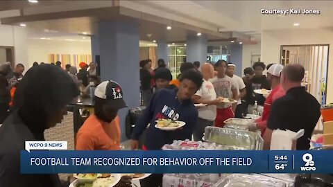 Football team recognized for behavior off field