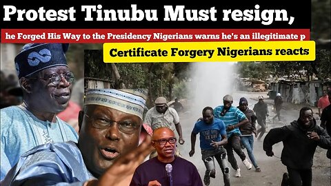 Tinubu should resign, he Forged His Way to the Presidency - Nigerians #protest #tinubucertificate