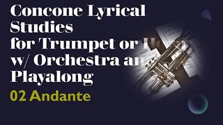 CONCONE Lyrical Studies for Trumpet or Horn 02 w/Orchestral Play Along