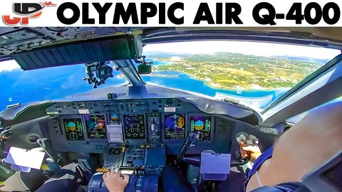 OLYMPIC AIR🇬🇷 Q-400 Scenic Landing at Kefalonia Airport