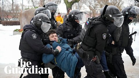 Alexei Navalny: police in Russia crack down on protests as activists are detained.