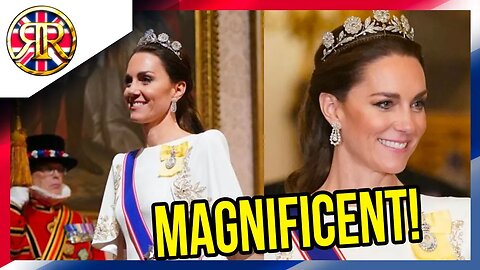 Catherine MAGNIFICENT at Buckingham's South Korea banquet!