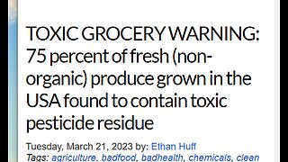 TOXIC PESTICIDES FOUND ON 75% OF NON-ORGANIC PRODUCE GROWN IN THE U.S.