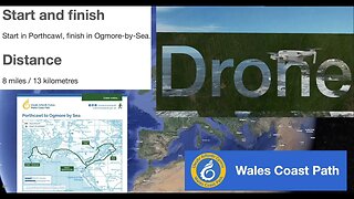 Wales Coast Path: Porthcawl to Ogmore [8 mile walk/Google Earth/Drone /10 POI]