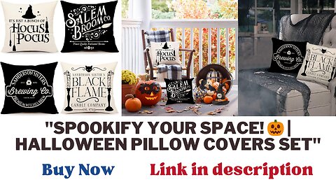 "Spookify Your Home with Halloween Decor Pillow Covers! Set of 4 - 18x18"