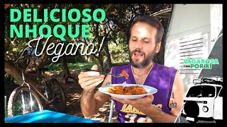 Cozinhando na estrada: Nhoque vegano sem glúten feito na kombi motorhome