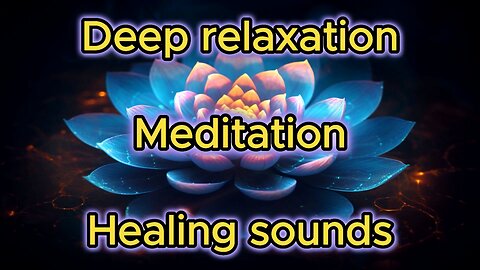 Deep relaxing meditation music_singing bowls and gentle rain.