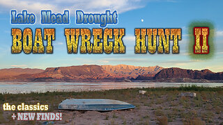 BOAT WRECK HUNT 2 | Lake Mead Drought Discoveries! Boats Found & Water Level Update #explore #boat