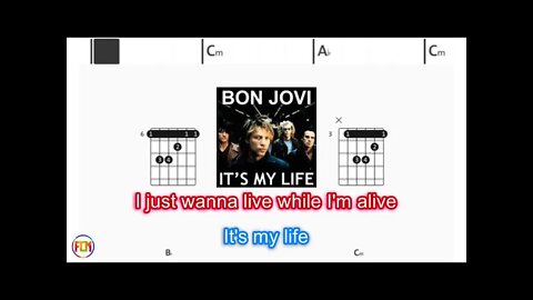 Bon Jovi - It´s my life - (Chords & Lyrics like a Karaoke)