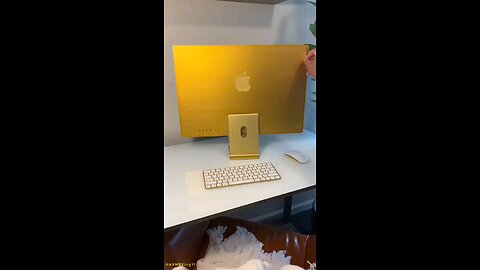 Unboxing the yellow Apple iMac 🐥 #iMAC #ASMR #apple #ios #rumbleshort