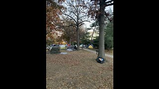 Homeless Camp on 21st and E St NW by State Department in Washington, DC