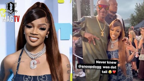 "Never Knew He Was Dat Tall" Glorilla Meets Snoop Dogg For The 1st Time At The VMA's! 😱