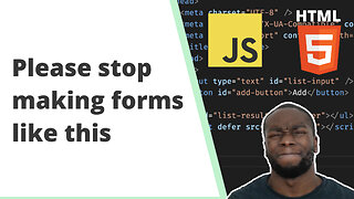 Please stop making forms in Javascript like this!