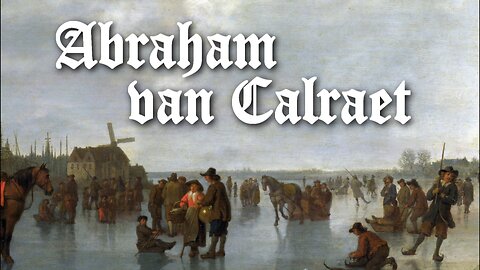 Abraham van Calraet.Scene on ice near Dordrecht