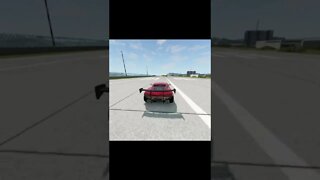 Lamborghini 300 KM/H Crash! Cars vs Trucks BeamNG Drive #Shorts