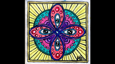 'Mandala 1' Original Art Painting Timelapse 7-25-23