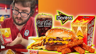 BURGER KING DORITOS KING BOX REVIEW!!