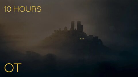 Moody Windy Night at Corfe Castle | Soothing Wind & Blowing Leaves | Relax | Study | Sleep |10 HOURS