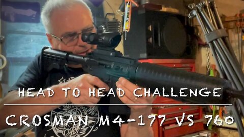 Head to head challenge, the rematch! Crosman M4-177 with “trijicon ACOG” vs. Crosman 760 (the champ)