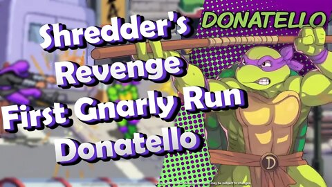 Shredder's Revenge - First Gnarly Run with Donatello Part 1